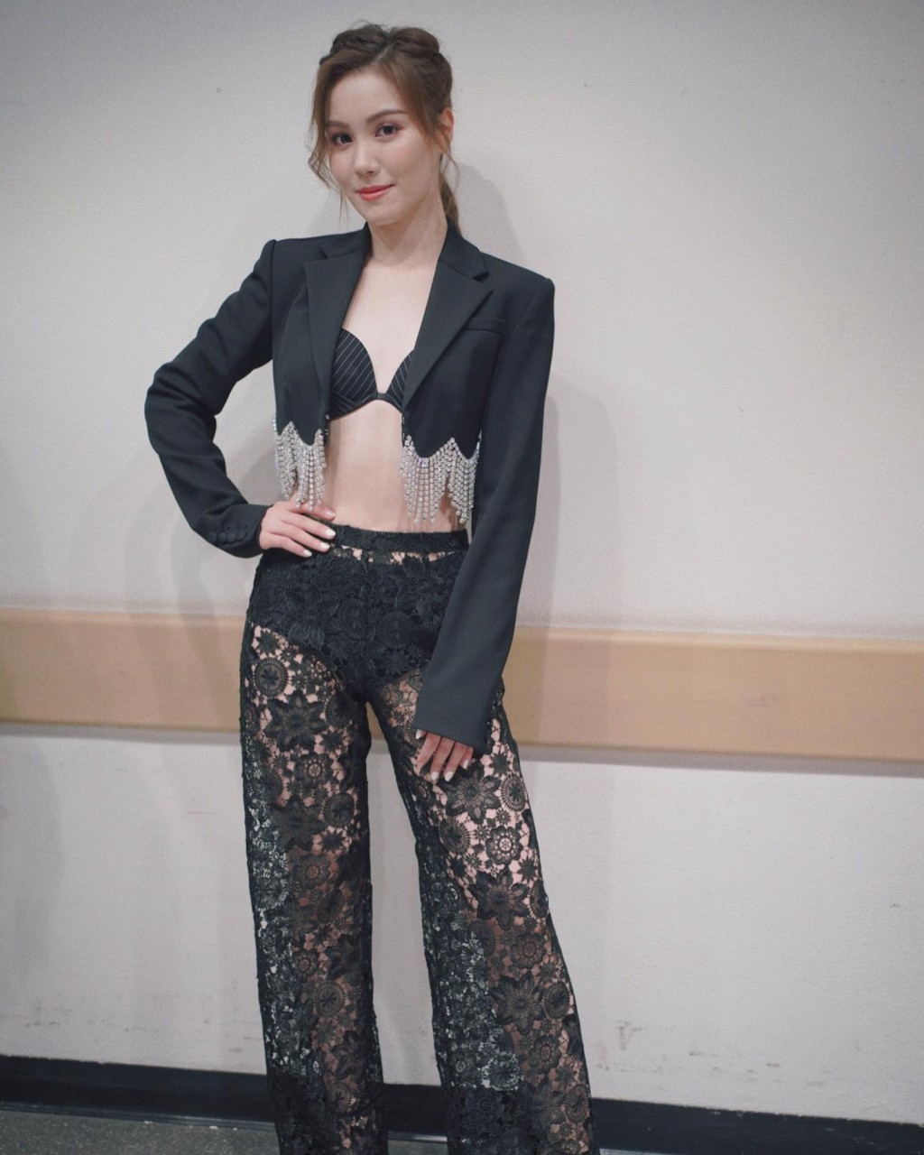 早前在《香港小姐競選》性感上陣。